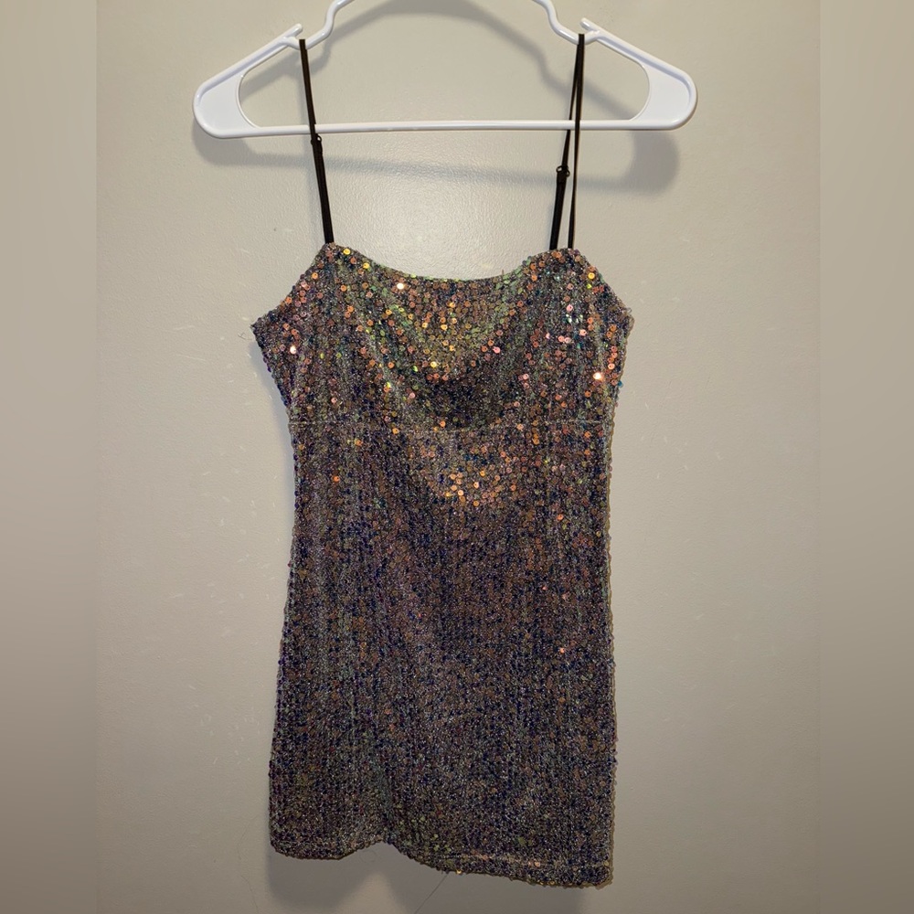 Urban Outfitters Sequin Slip Mini Dress